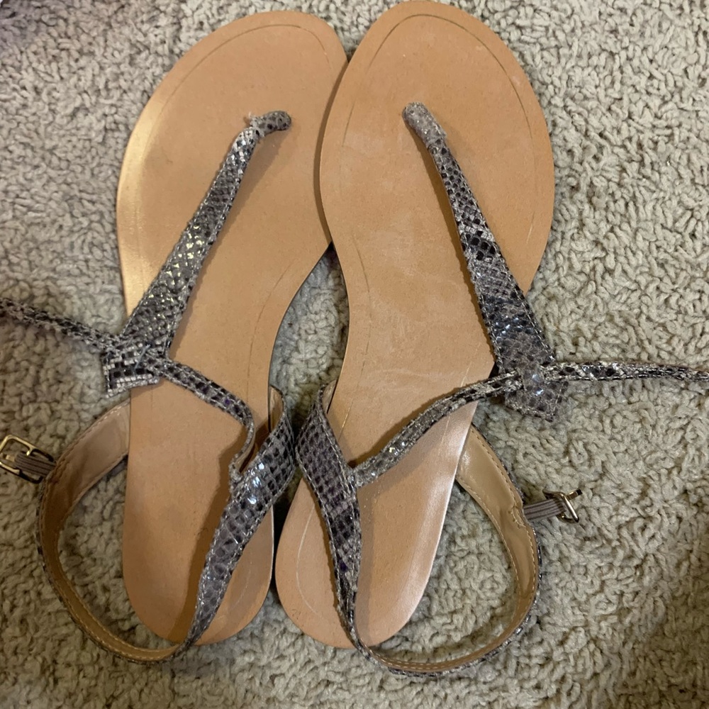 snakeskin sandals